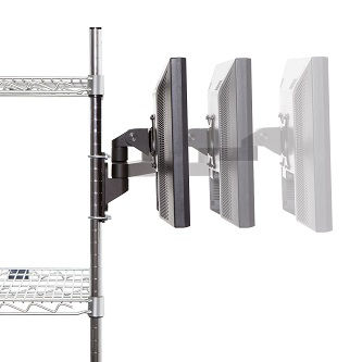 HAT Design Works Wire Shelving Mnt articl extn 14.9in BLK